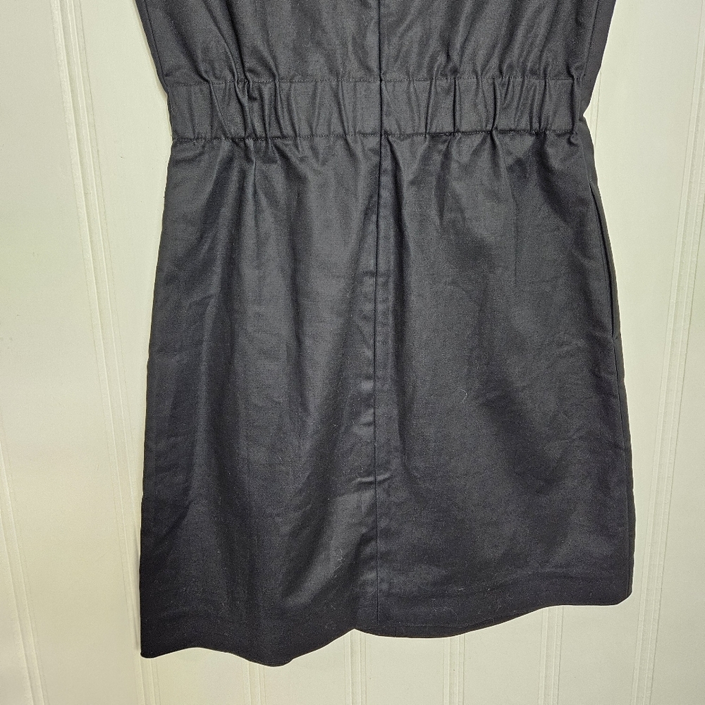 Everlane Black Fit Flare Dress Sleeveless Crew Neck Pockets Size 0 - Picture 8 of 12